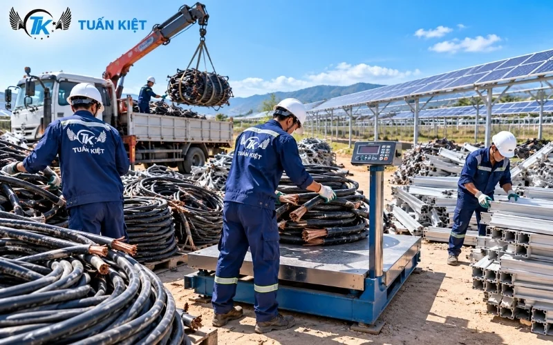 THANH LÝ PHẾ LIỆU CÔNG TRÌNH NĂNG LƯỢNG MẶT TRỜI BÌNH THUẬN